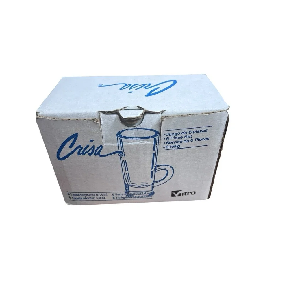 6 Crisa Vitro Tequila Shooter‎ Shot Liqueur Glasses 4